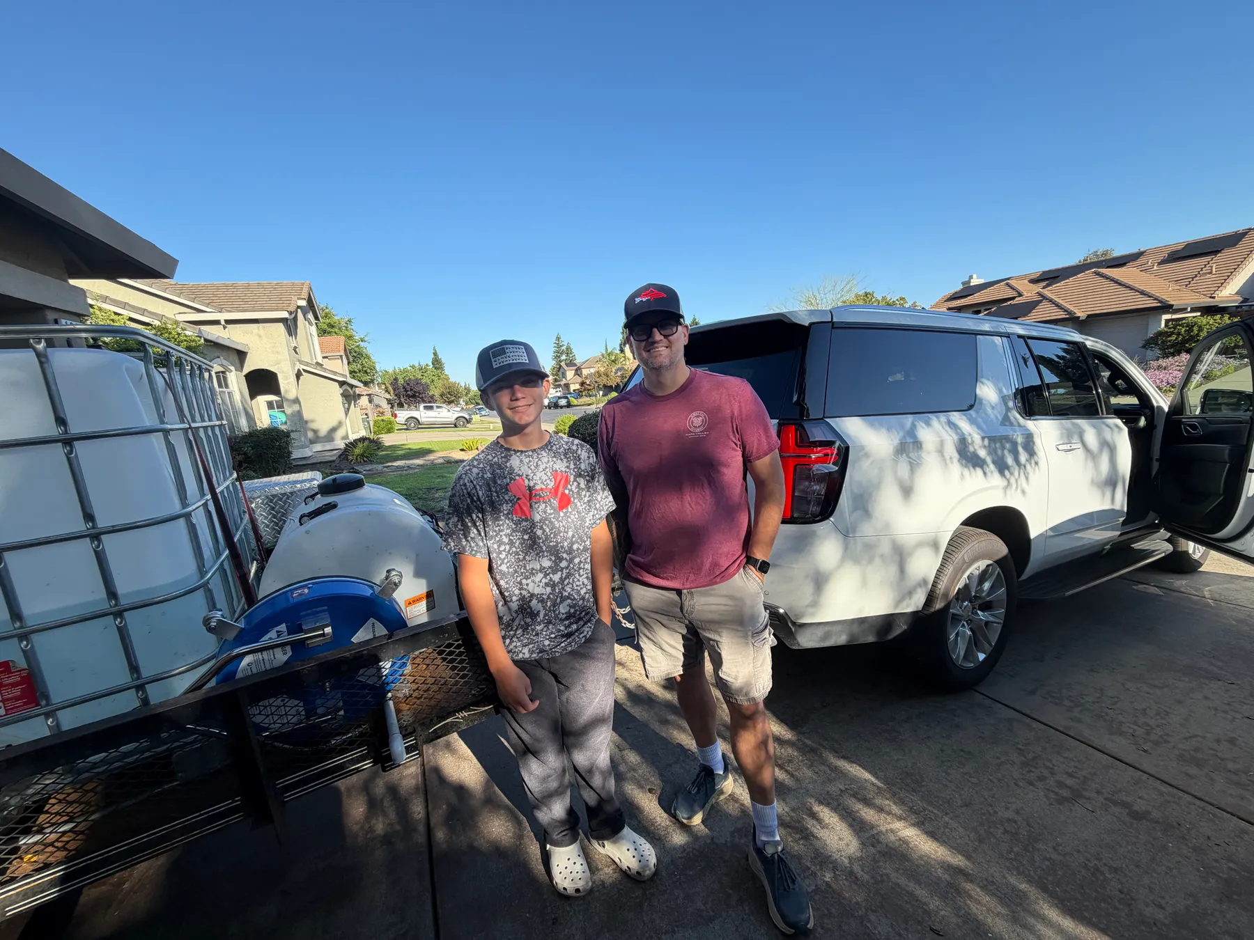 Wesley and Harrison Cable, the father-son team behind Cable Pressure Washing and Solar Panel Cleaning in Rocklin CA
